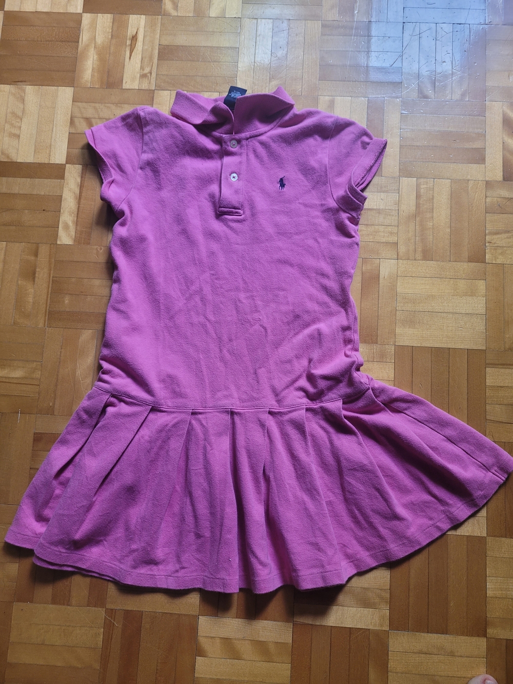 Ralph Lauren Girls' Pink Polo Dress with Embroidered Pony